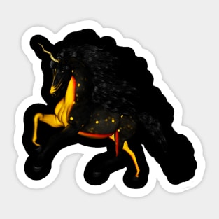 Beautiful unicorn in the night Sticker